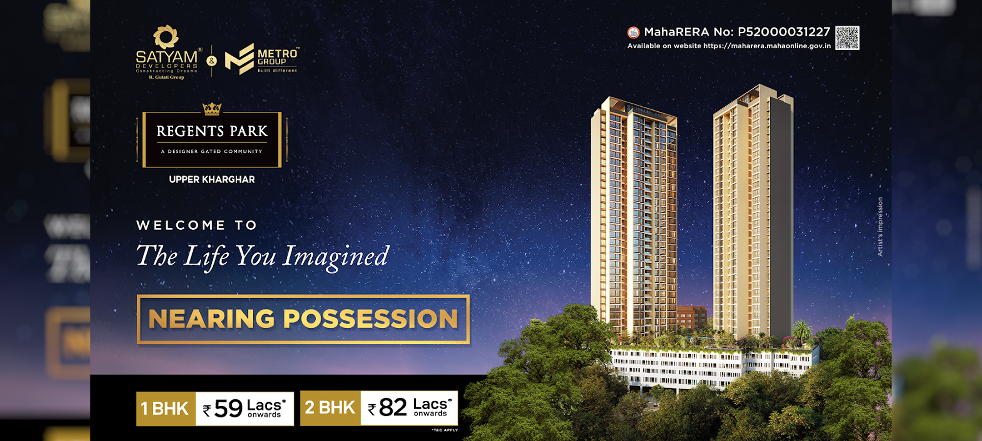 Regents Park by Metro Group & Satyam Developers, Upper Kharghar - Main Banner